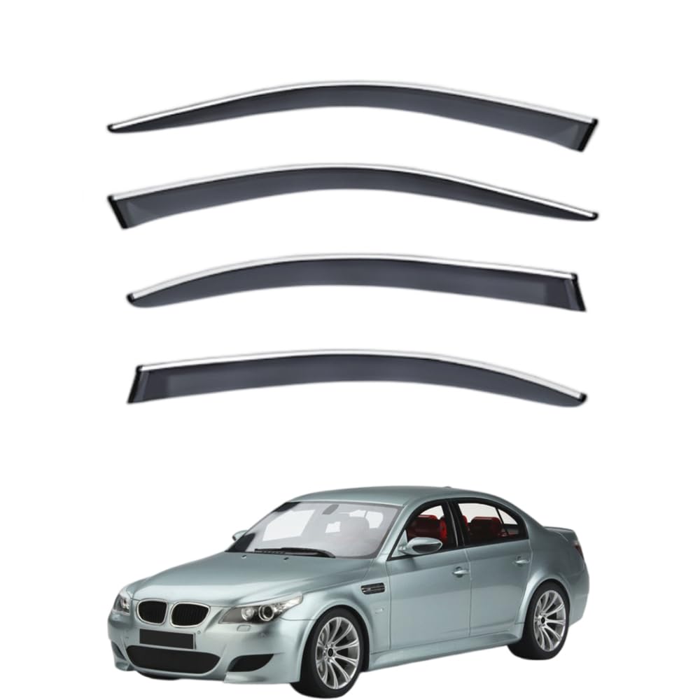 Lot de 4 Déflecteurs de Vitre, pour BMW M5 E60 2004-2010 Pare-Vent Pare-Pluie Avant ArrièRe Fenêtre Vent visière Accessoire Voiture