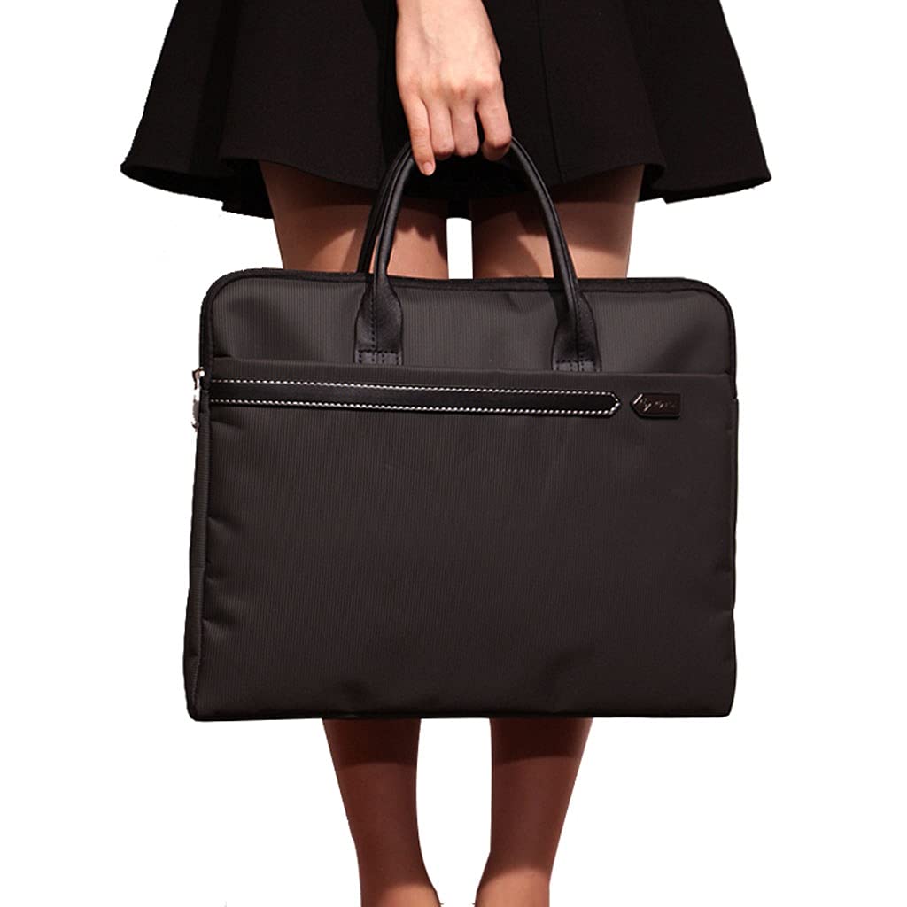 kieszeń na dokumenty Plik Torba Torebka A4 Folder Plik Folder Biznes Zipper Tote Office Teczki Kobieta Przenośny Torba Informacje o przechowywania (Czarny) Przenośna torba na dokumenty