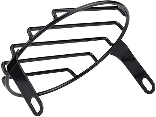 Miniatura 22 de Faro delantero, 6.5 pulgadas de montaje lateral de motocicleta, cubierta de parrilla redonda, máscara para Chopper Racer motocicleta cubierta