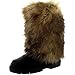 Womens Tall Rabbit Fur Covered Snow Rain Waterproof Yeti Eskimo Winter Boots