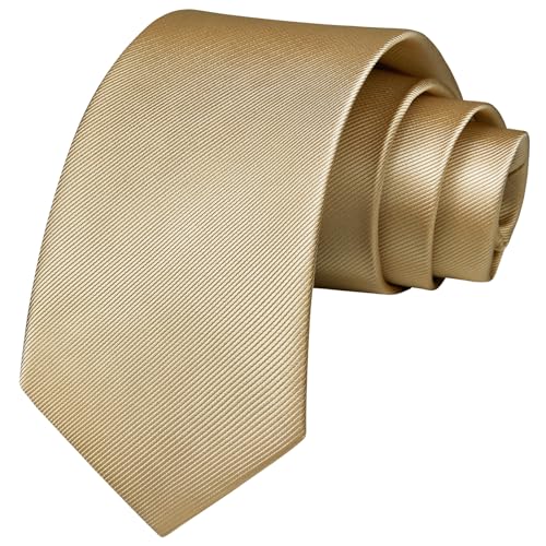 Image of Enlision Ties for Men Solid Color 3.35 inch Formal Business Necktie Classic Satin Mens Wedding Party Ties