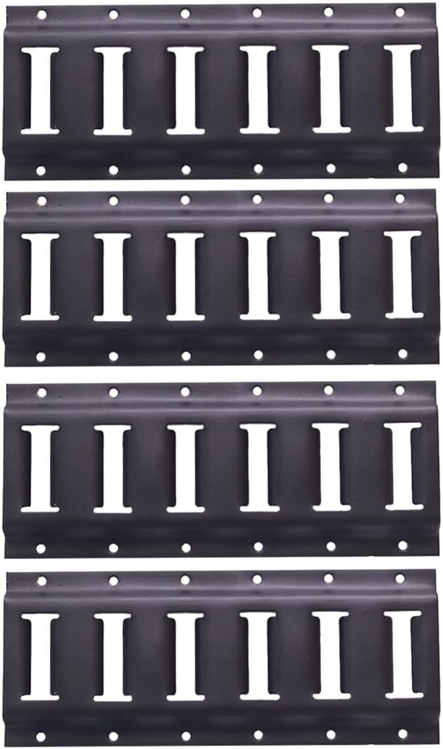 Boxer 4 Pack E-Tracks - 1 Feet Length, E Track Tie Down Rails for Cargo, Pickup Trucks, Trailers, Vans, RV, Garage, DIY Organizer - Black Finish