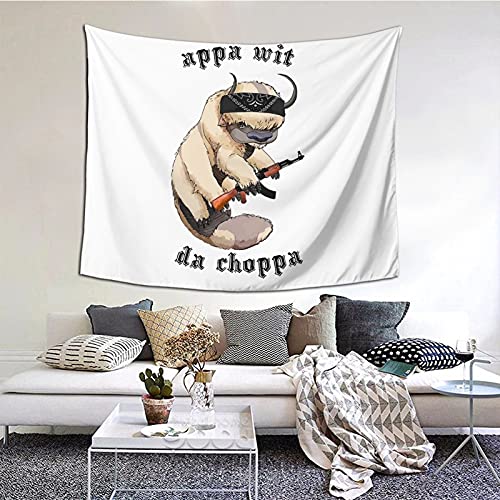 HFAOBTOT Appa with A Choppa Tapestry Boutique Wall Hanging Tapestry Vintage Tapestry Wall Tapestry Micro Fiber Peach Home Decor 60x51inch HFAOBTOT Appa with A Choppa Tapestry Boutique Wall Hanging Tapestry Vintage Tapestry Wall Tapestry Micro Fiber Peach Home Decor 60x51inch