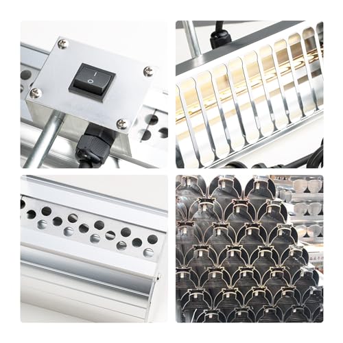 Pintura infrarroja onda corta 1000W con lámpara calefactora manual de secado rápido 5