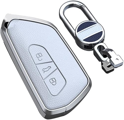 Miniatura 10 de SANRILY Funda para llavero de metal y cuero de alta calidad sin llave para VW ID.4 2020 Skoda Octavia Seat Leon MK4 Funda para llave VW Golf 8