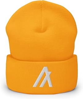 Hogue WS LLC Algorand Cryptocurrency Logo Hat (Embroidered Cuffed Beanie) ALGO Gold