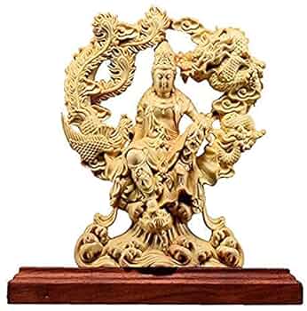 珍品 木彫仏像 龍鳳観音菩薩座像 彫刻 仏教工芸 柘植材 仏師で仕上げ 51Abgr7P2XL._UF894,1000_QL80_.jpg