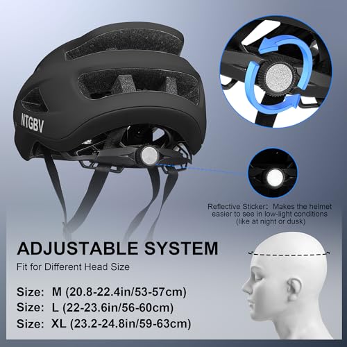 Adult Bike Helmet for Men/Women with Helmet Bag 2 Removable