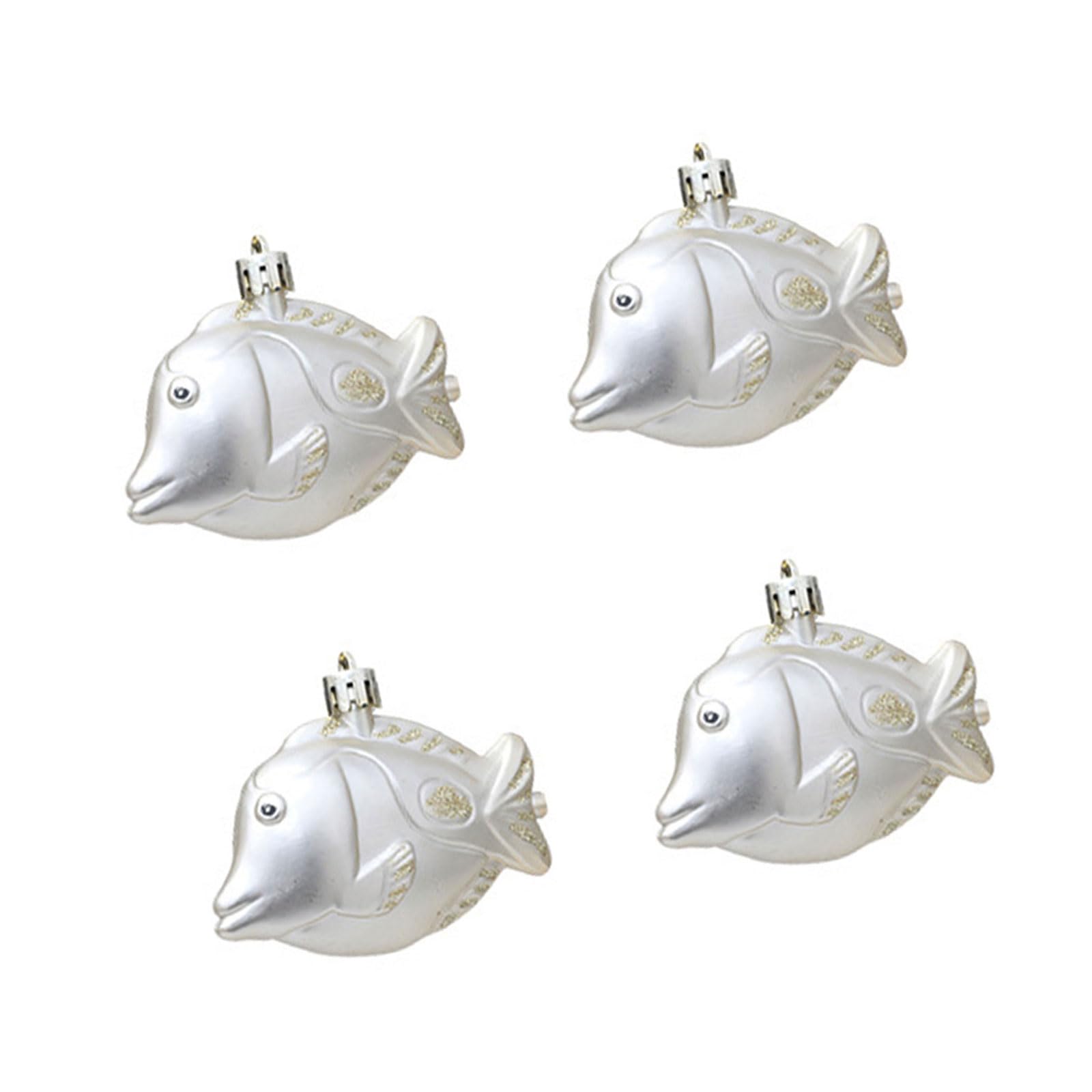 Tsophreniq 4Pcs Marine Life Theme Christmas Tree Decorations Mackerel Fish Holiday Tree Ornament for Festival Celebration Celebratory Party Decorations