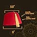 Kangaroo Red Fez Hat for Men With Gold Tassel – Arabian Moroccan Bellhop Ottoman Turkish Hat – Halloween Cosplay Dress Up Apparel
