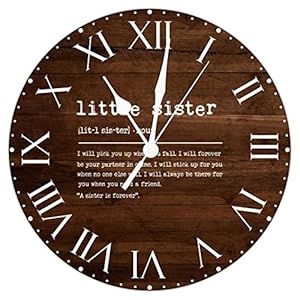 Littlesisterdefinitionpvcclockprimitivesayingsframelessclocksromannumeralsclocktypographyartprint12insilentnontickingroundwallclockforclassroomkitchenlivingroombathroom Urban Country Home Decor Little sister definition pvc clock primitive sayings frameless clocks roman numerals clock typography art print 12in silent non ticking round wall clock for classroom kitchen living room bathroom urban country home decor