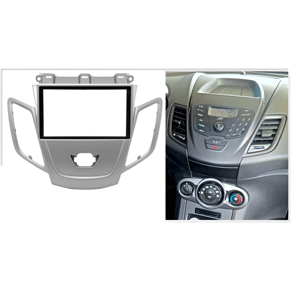 Sound-way Kit de Montage Autoradio, Façade Cadre de Radio 2 DIN, Adaptateur Compatible avec Ford Fiesta 2008-2017