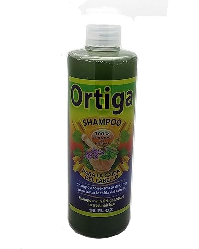 Ortiga Shampoo - Champú Ortiga 100% Natural de Hierbas 16 fl oz, Verde