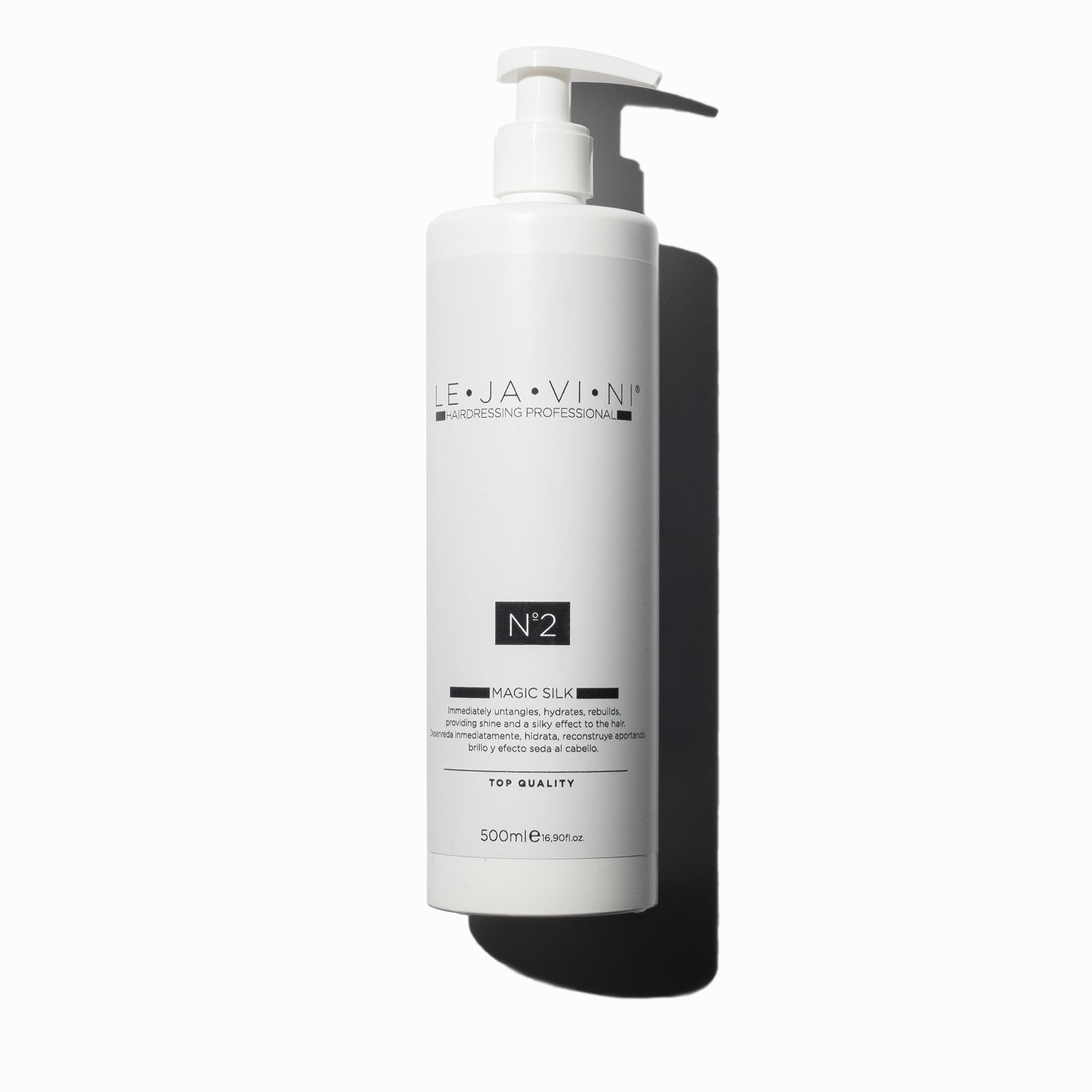 LEJAVINI N2 | Mascarilla pelo Sin Aclarado Profesional | Crema Hidratante Leave-In con Efecto Antiencrespamiento y Brillo | Acondicionador Pelo Rizado y Seco | 500mL