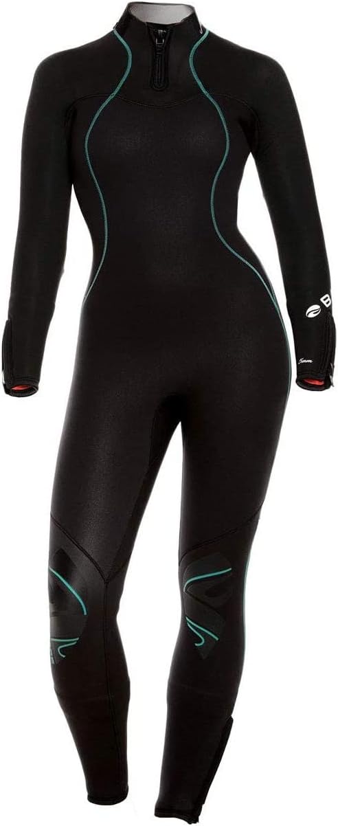 BARE 7MM Women's Nixie Ultra Full Wetsuit | Great for Scuba Diving | Comfortable Full Stretch Neoprene | Long Sleeve | Unique Omnired Material Woven into Fabric for Added Warmth