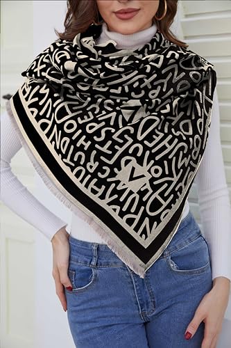 2pcs Winter Warm Scarf Shawl Women's Cashmere Hand Feel Scarf Fashion Shawl Scarf …3
