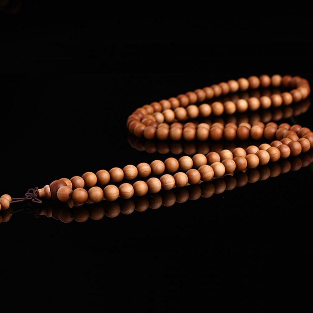 Cuentas de oración, Collar de Cuentas, Pulsera, 108 Cuentas de oración, Collar de sándalo Budista Tibetano, joyería Elegante Hecha a Mano de Navidad y Acción de Gracias (tamaño: 10 mm) (Color: un