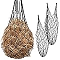 Quixleen 2PCS Hay Net for Horses,Slow Feed Hay Bag for Horses Goat Sheep,Hanging Hays Feeder Bag for Horses,Slow Feed Hays Net Large Capacity for Horse Feeder Full Day(Black,Size:39.37 inches Long)