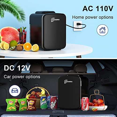 Wdemna Mini Fridge For Bedroom, 4 Liter/6 Cans Skincare Fridge Ac/Dc Portable Thermoelectric Cooler And Warmer Small Refrigerators For Beauty & Makeup, Dorm Office And Car, Diy Shelves #TOP2