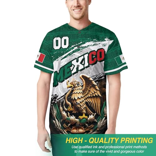 Custom Baseball Jersey, Mexico Baseball Jersey, Custom Mexico Jersey, Baseball Jersey for Men miniatura 2