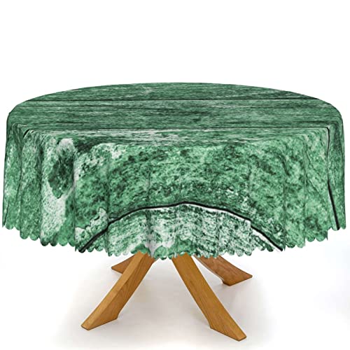 Bnnbesnao Celtic Green Printed Round Tablecloth,Wipeable Spill Proof Anti-Shrink Soft And Wrinkle Resistant,For Restaurant Kitchen Dinning Tabletop Outdoor（70 Inch，Laurel Green Jade Green） #TOP23