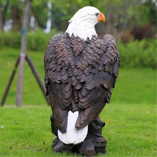 Garden and Yard Statue-Flight of Freedom American Bald Eagle Hanging Bird Statue Hand-Painted Eagle Decor-Bald Eagle Statue, Majestic America Indoor/Outdoor USA Decor for Office, Patio