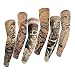 Jurxy 6 Pcs Temporary Tattoo Sleeves Fake Slip On Tattoo Arm Sleeves Kit Arm Sunscreen Stockings Accessories for Unisex Party Cool Men Women - Style L