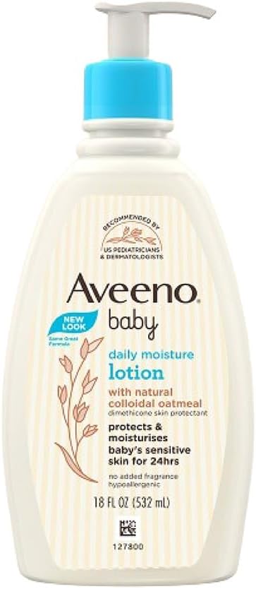 Baby Daily Moisturizing Body Lotion | 24 Hour Protection for Sensitive Skin | Active Natural Oats Formula |Paraben Free Fragrance Free | US Pediatrician Recommended, 532ml
