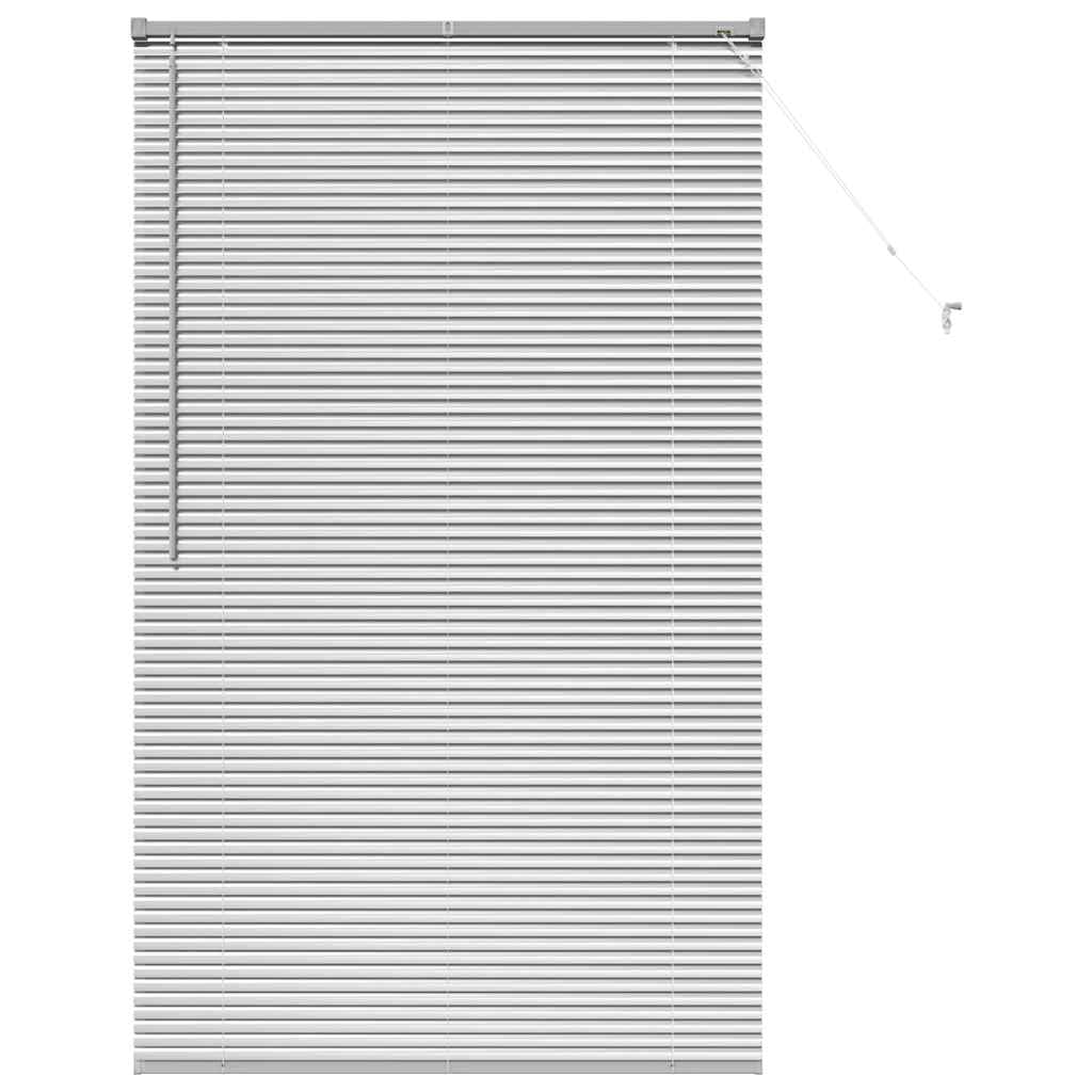 vidaXL Venetian Blinds Height Adjustable Silver 175 x 105 cm Aluminium, Modern Rectangular Aluminum Blinds, Adjustable Indoor Window Treatments, Light Control Privacy for Home Decor, Office