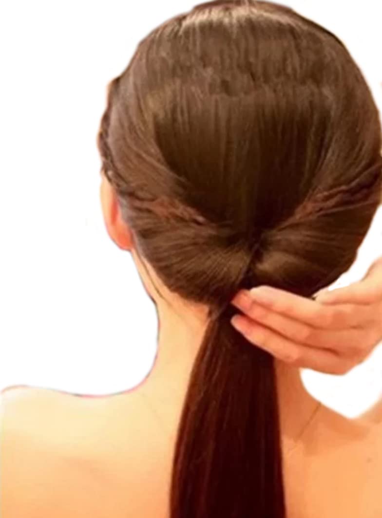 Set di 2 accessori per acconciature, chignon o topsytail in pochi secondi, con video tutorial (Rosa)