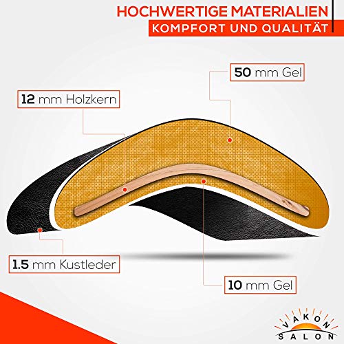 VAKON SALON - Ergonomischer Sattelhocker auf Rollen, höhenverstellbar von 55 - 75 cm - Drehhocker, Rollhocker… – Bild 6