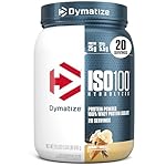 Dymatize ISO100 Whey Protein Powder Isolate, Gourmet Vanilla, 25g of Protein, 5.5g BCAAs, Less Than 120 Cal., Gluten Free, 1g Fat, 1g Sugar, 2g Carb (20 Servings)