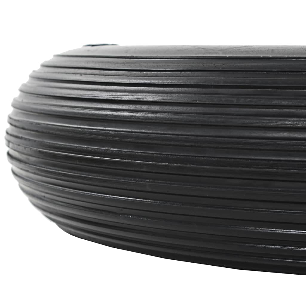 Rueda para carretilla con eje de poliuretano sólido 4.00-8 390 mm, color negro y plateado