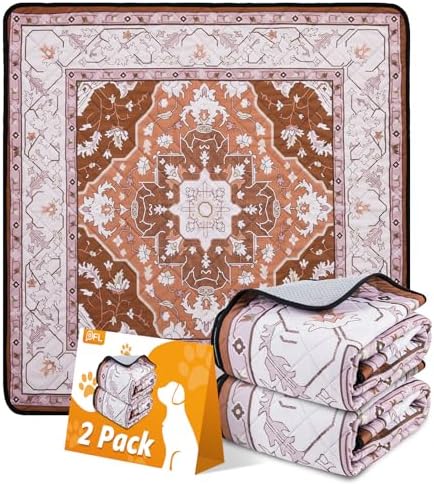Washable Pee Pads for Dogs: 2 Pack Reusable, Waterproof & Leakproof Puppy Pad, Non-Slip Whelping & Potty Training for Floor, Playpen, Crate, Couch, 36x36