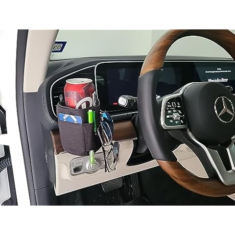 UILB Car Air Vent Storage Bag Organizer Pocket Sunglass Holder Key Card Case Organizer with Steal Hook Cover