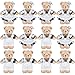 12 stücke Mini Teddybär Gefüllte Tiere Plüschbären Mini Paar Bär mit Sackleinen Kleidung Kleine Bär Spielzeug for Geburtstag Hochzeit Dekorationen Weihnachten Party Gefälligkeiten Lieferungen (Schwarz