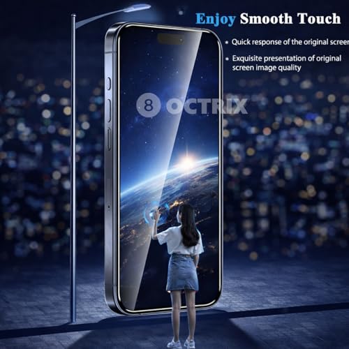 Image of Military-Grade Tempered Glass Screen Protector Compatible for iPhone 14 pro with Edge to Edge Coverage - Case Friendly, Anti-Scratch & Bubble-Free Installation Kit (Pack Of 1)