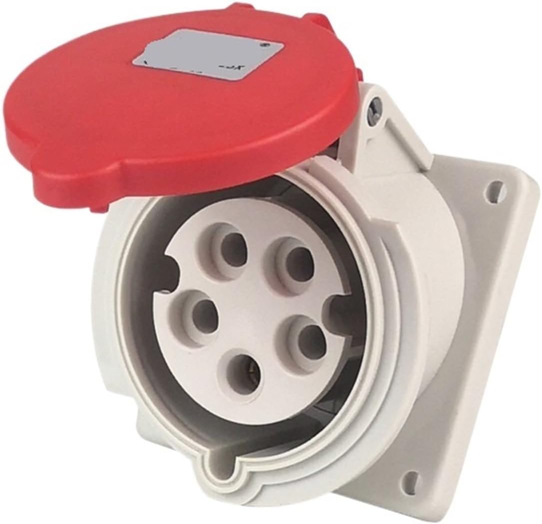 Waterproof Industrial Socket Concealed Inclined Seat 220V Aviation Plug Non Explosion Proof 3-pin 4-Wire 5-Hole 16A32A(3-core32aconcealedinclinedseat)