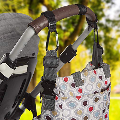 Baby Stroller Hooks Clips, Convenient Stroller Accessories Mommy Bag Hooks For Hanging Diaper Bags ,Purse,Stroller Organizer, Perfect For Uppababy, Babyzen Yoyo, Britax, Bugaboo, Bob, Pushchair, Buggy #TOP5