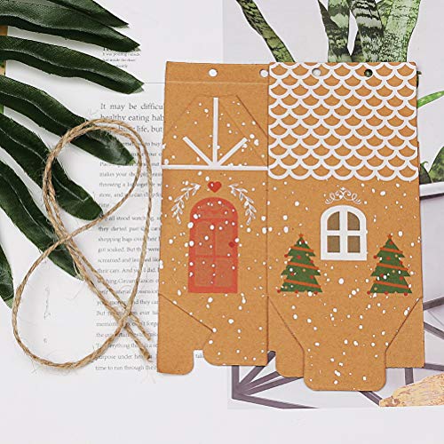 20 Pièces Sacs Cadeaux de Noël, Boîtes de Cadeaux en Carton de Noël Boîtes de Bonbons de Noël pour Biscuits Cupcake Bonbons Chocolats de Noël pour Bricolage Décoration de Noël - Image 5