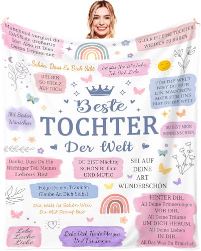 ARRITS Kuscheldecke Tochter Geschenke von Mama und Papa |...