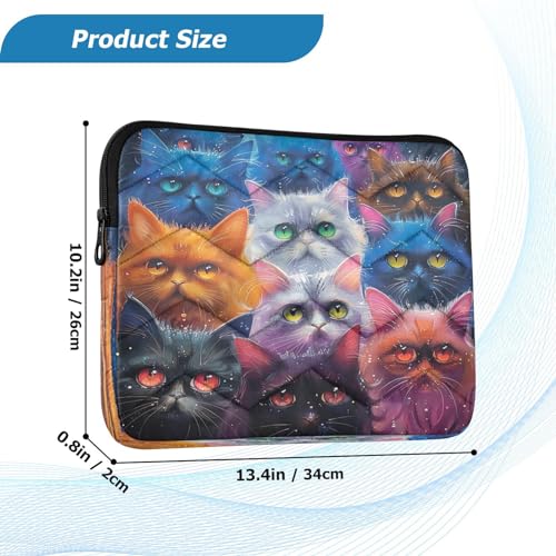 Funda para portátil 13-14 pulgadas impermeable con diseño de gatos miniatura 3