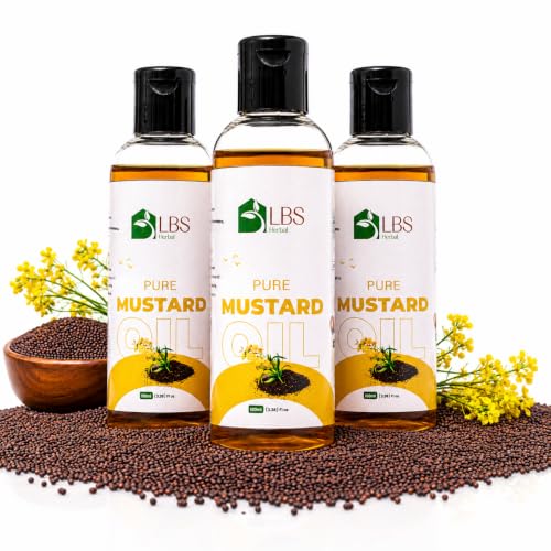 Image of Pure Mustard Oil 100% Extra Virgin Cold Pressed | Natural Carrier for Hair, Scalp & Skin Care | Deep Moisturizing Formula for Healthy Looking Hair & Daily Massage | 100ml (Pack of 3)