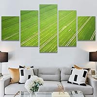 SIGNWIN 5 Panel Canvas Wall Art Modern Art Abstract Closeup Colorful Cool Geometric Minimalist Mixed Media Multicolor Patterns for Home Decorations Ready to Hang - 60