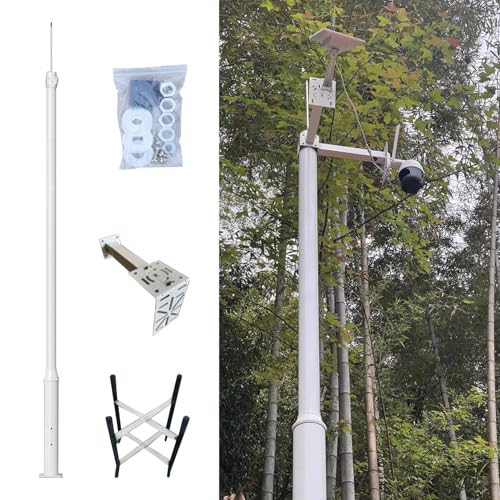 Securi drążek do kamery z uniwersalnym uchwytem i kołkiem uziemiającym, odporny na warunki atmosferyczne, stojak do monitoringu zewnętrznego, wytrzymały metalowy uchwyt
