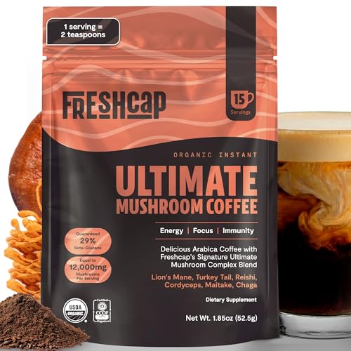 Mushroom Coffee 12,000mg – Organic Instant Coffee...