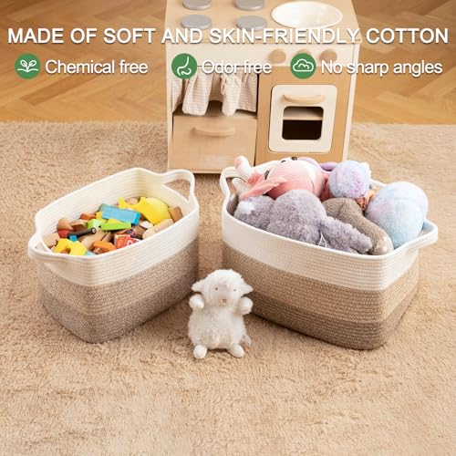 Image of OIAHOMY 30L Storage Basket Large Blanket Basket Living Room Yellow 3-Pack