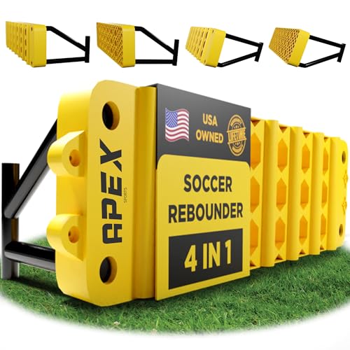 Apex Sports Soccer Rebounder Board with 4 Adjustable Angle Settings – Portable Soccer Passing & Volley Trainer with Carry Bag & Sandbag (Soccer Rebounder Board)