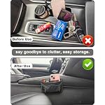 Small Car Seat Side Pocket Organizer, Reusable Adhesive Car Storage Bag - Image 3