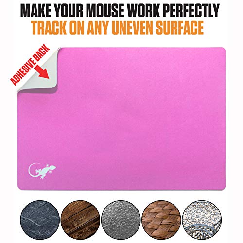 Tapis de souris adhésif rose pour ordinateur portable et webcam - 5